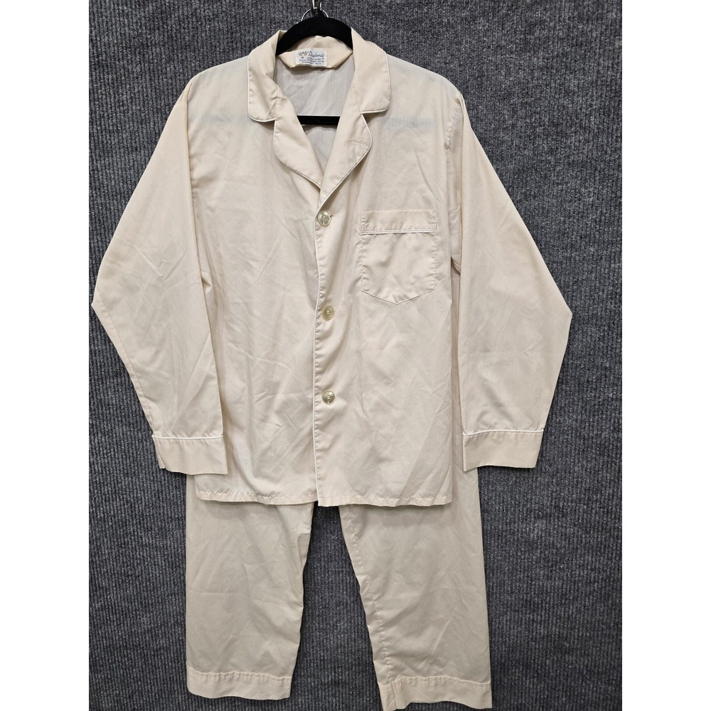 Diplomat Vintage Mens Pajama Set Medium Lightweight Permanent Press